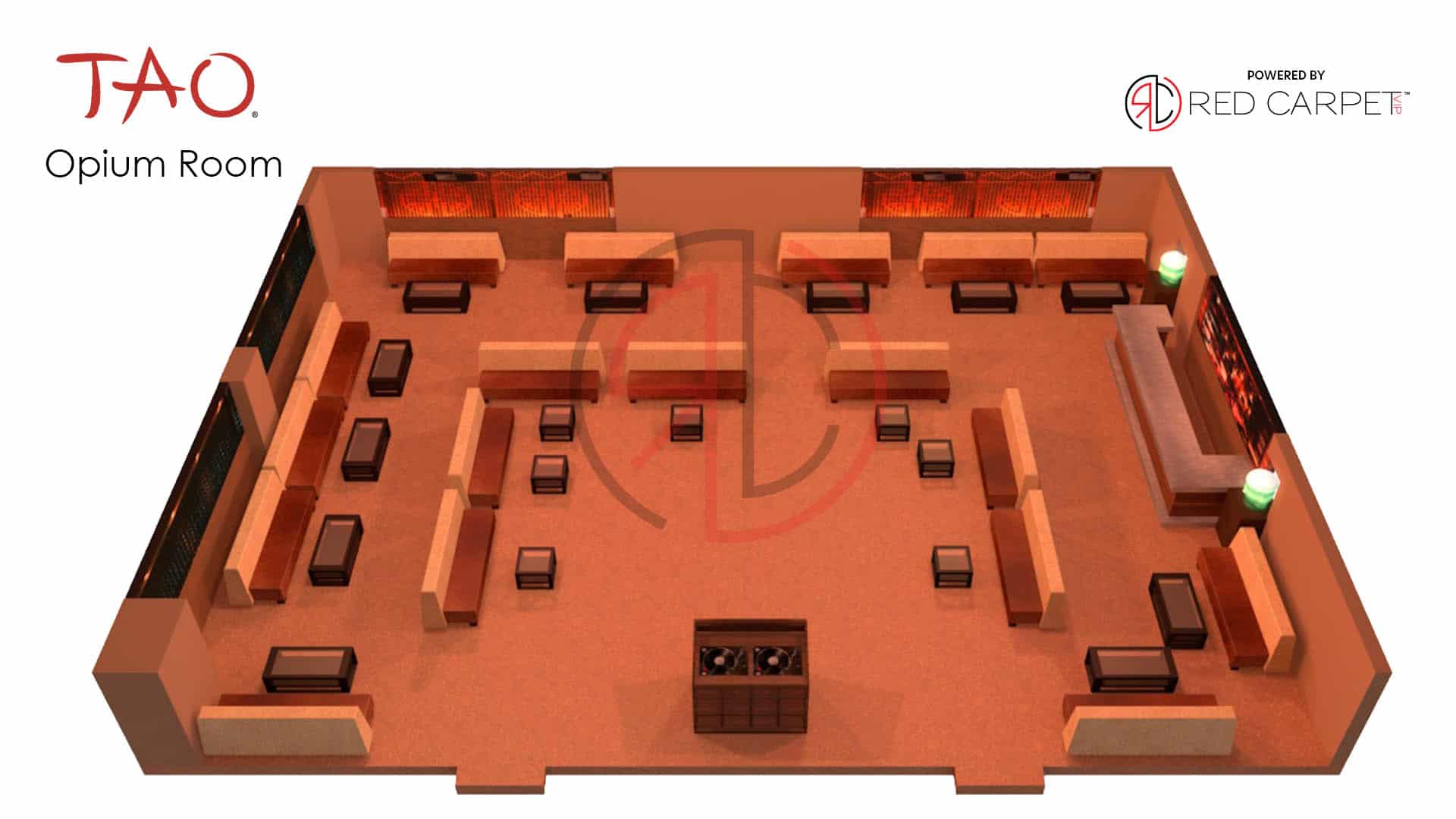 las vegas tao nightclub opium room venue map