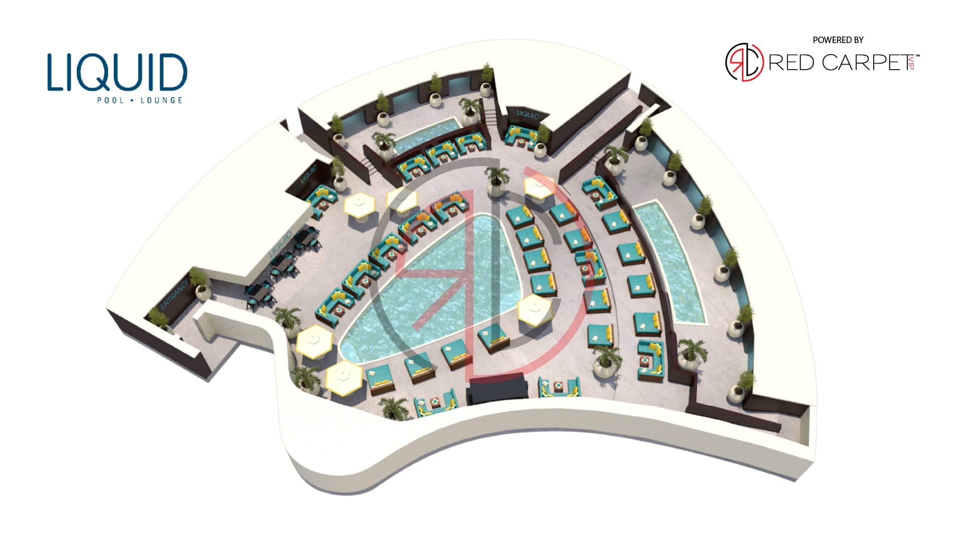 liquid pool lounge las vegas venue map