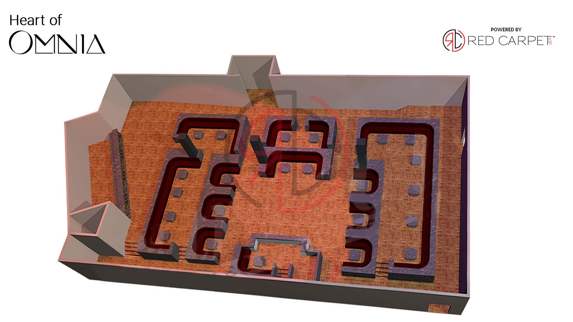 Heart of Omnia Las Vegas Nightclub venue map