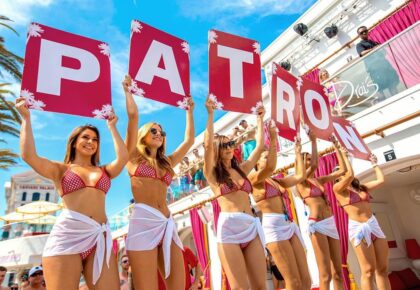 las vegas pool party drais beach club bottle girls