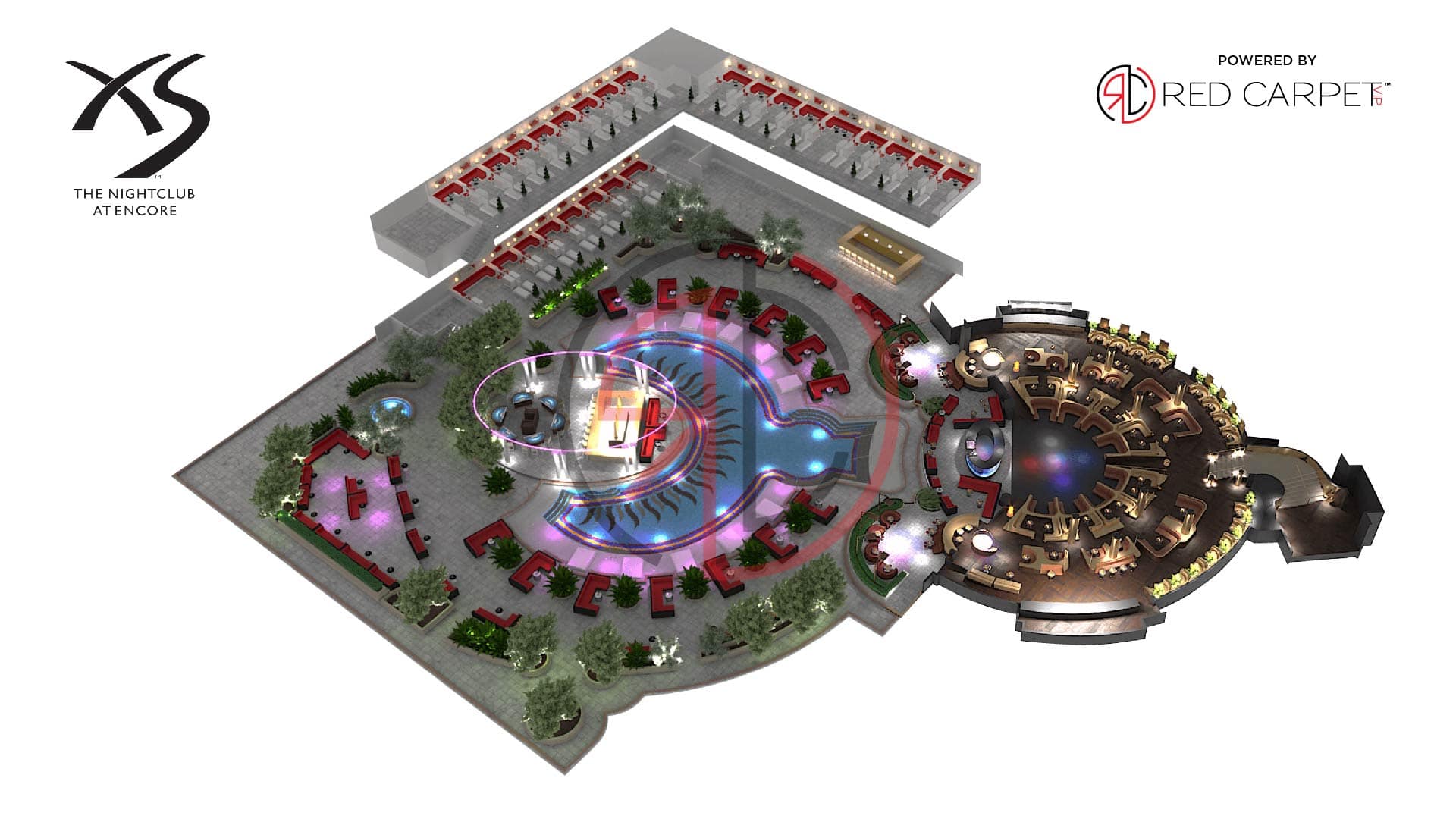 xs nightclub las vegas venue map